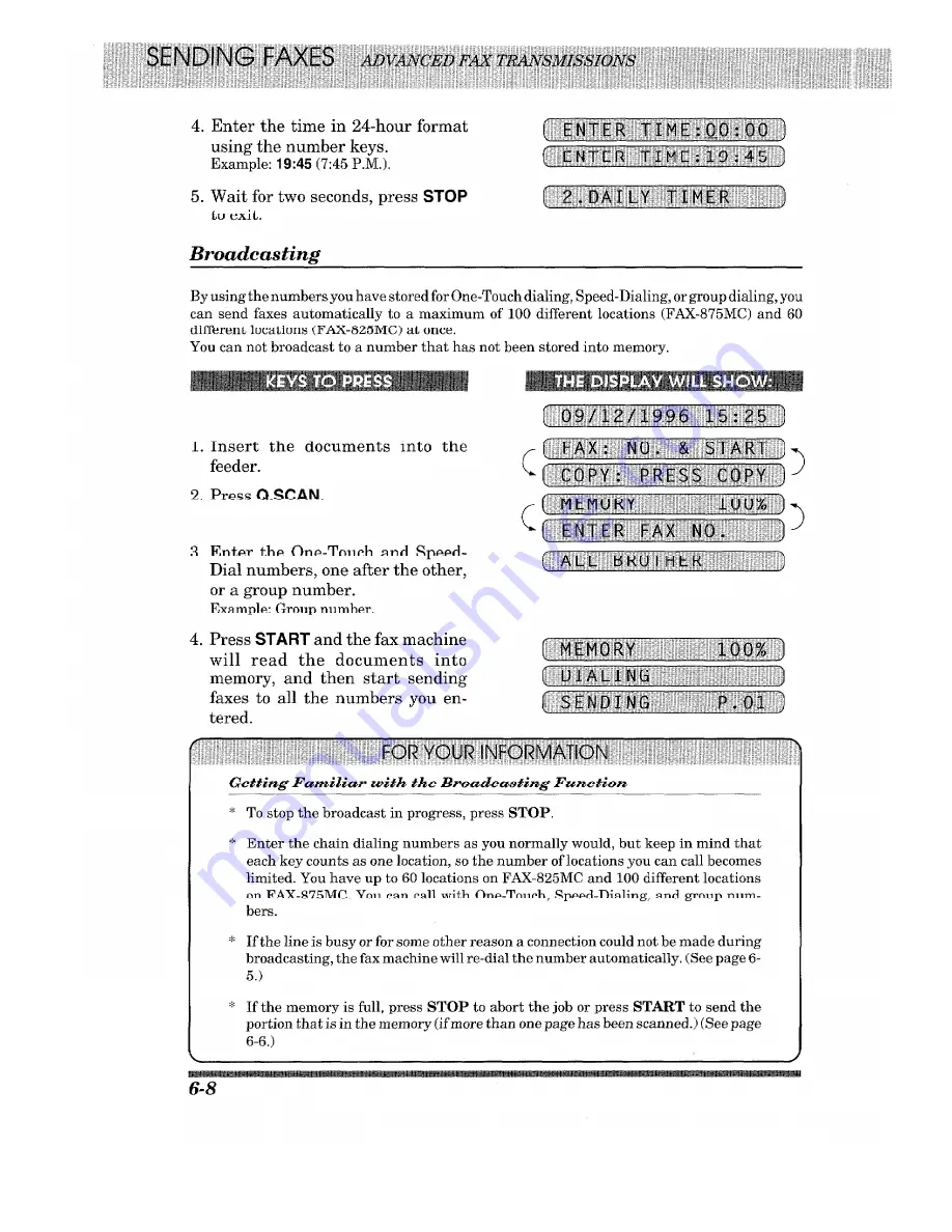 Brother 875MC Owner'S Manual Download Page 54