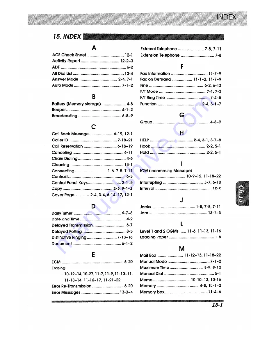 Brother 875MC Owner'S Manual Download Page 161