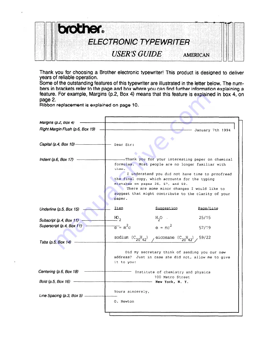 Brother AX-325 Owner'S Manual Download Page 1