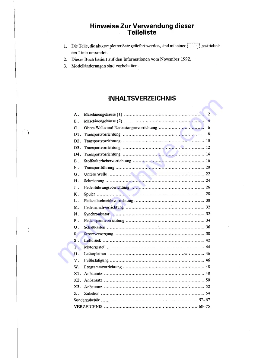 Brother BAS-311A Parts Manual Download Page 5