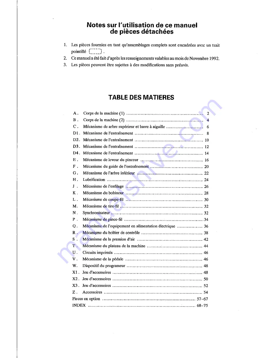 Brother BAS-311A Parts Manual Download Page 6