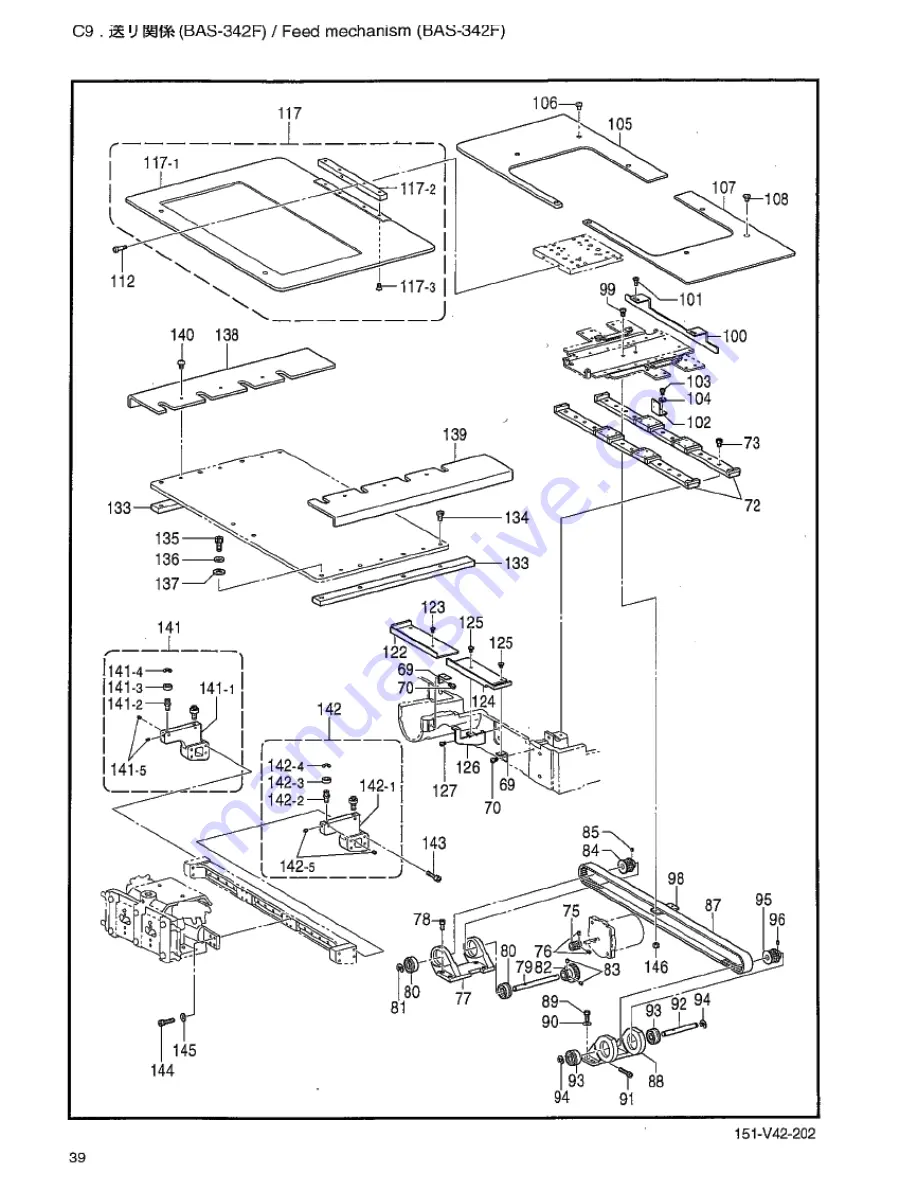 Brother BAS-341F Parts Manual Download Page 43