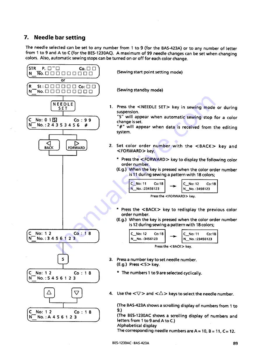 Brother BAS-423A Instruction Manual Download Page 99