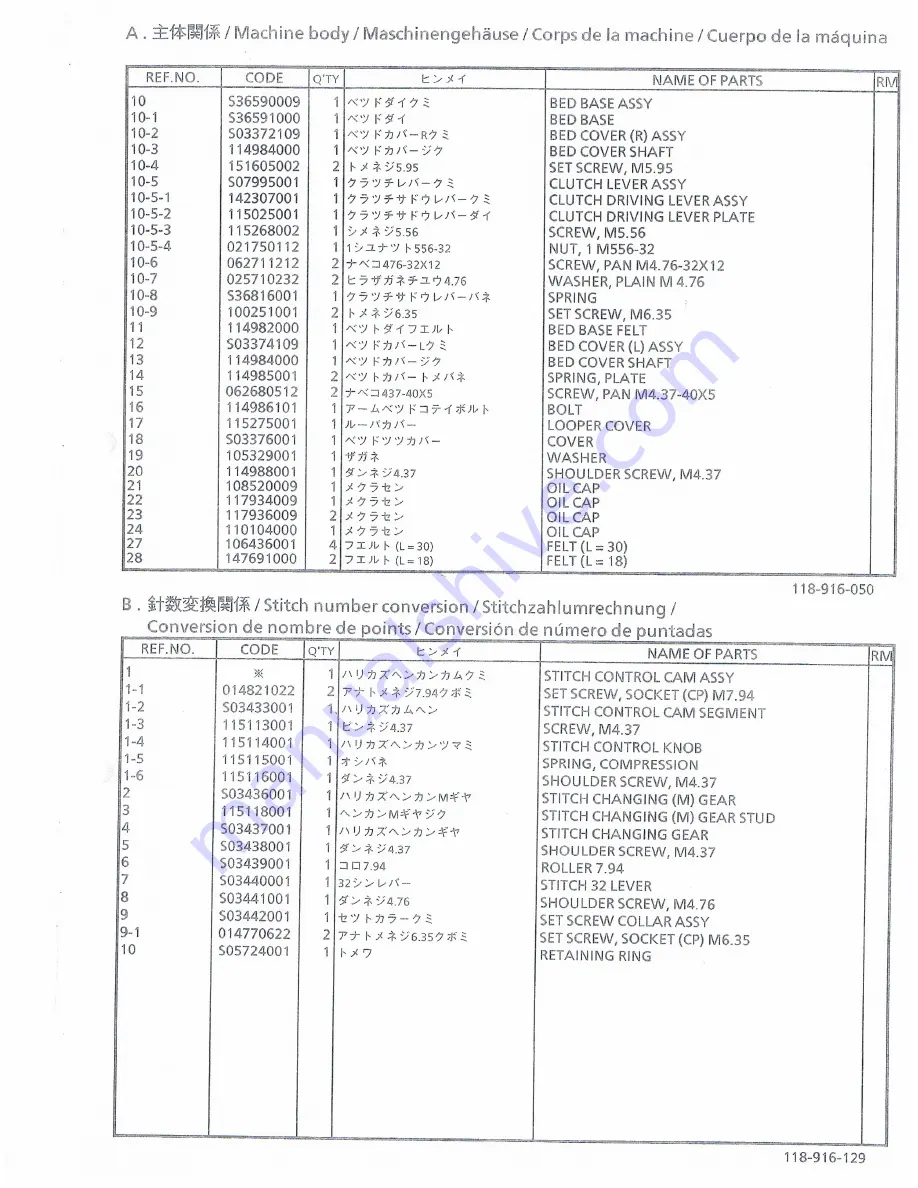 Brother CB3-B916A Parts Manual Download Page 8