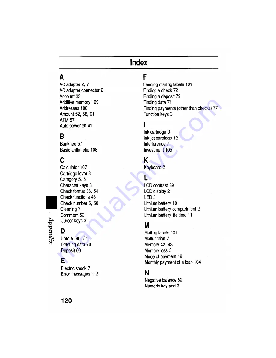 Brother CW-1000 Owner'S Manual Download Page 126