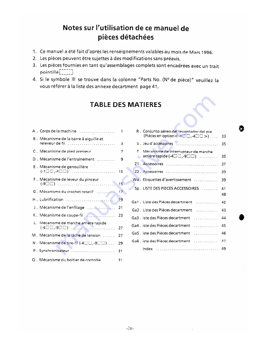 Brother DB2-B201 Parts Manual Download Page 3