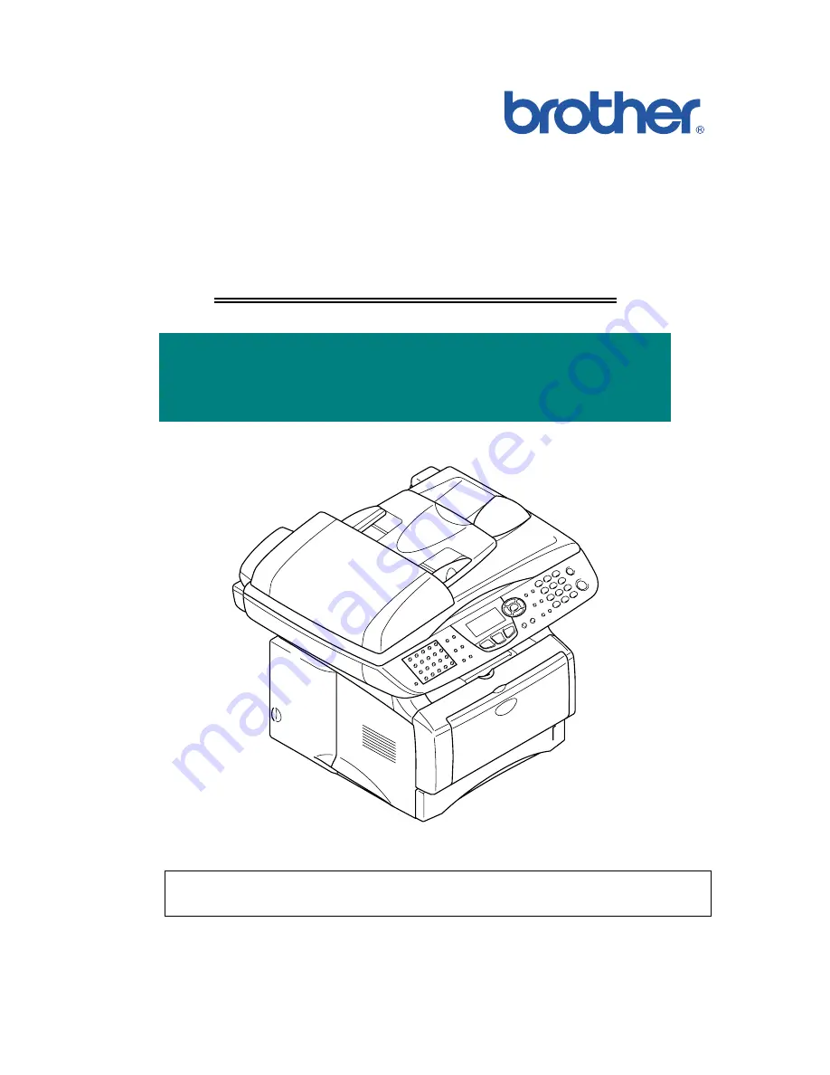 Brother DCP 8040 - B/W Laser - All-in-One Service Manual Download Page 1