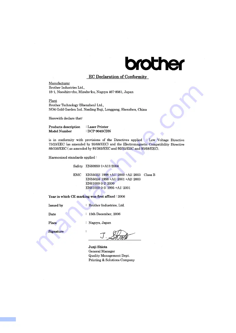 Brother DCP-9045CDN User Manual Download Page 4