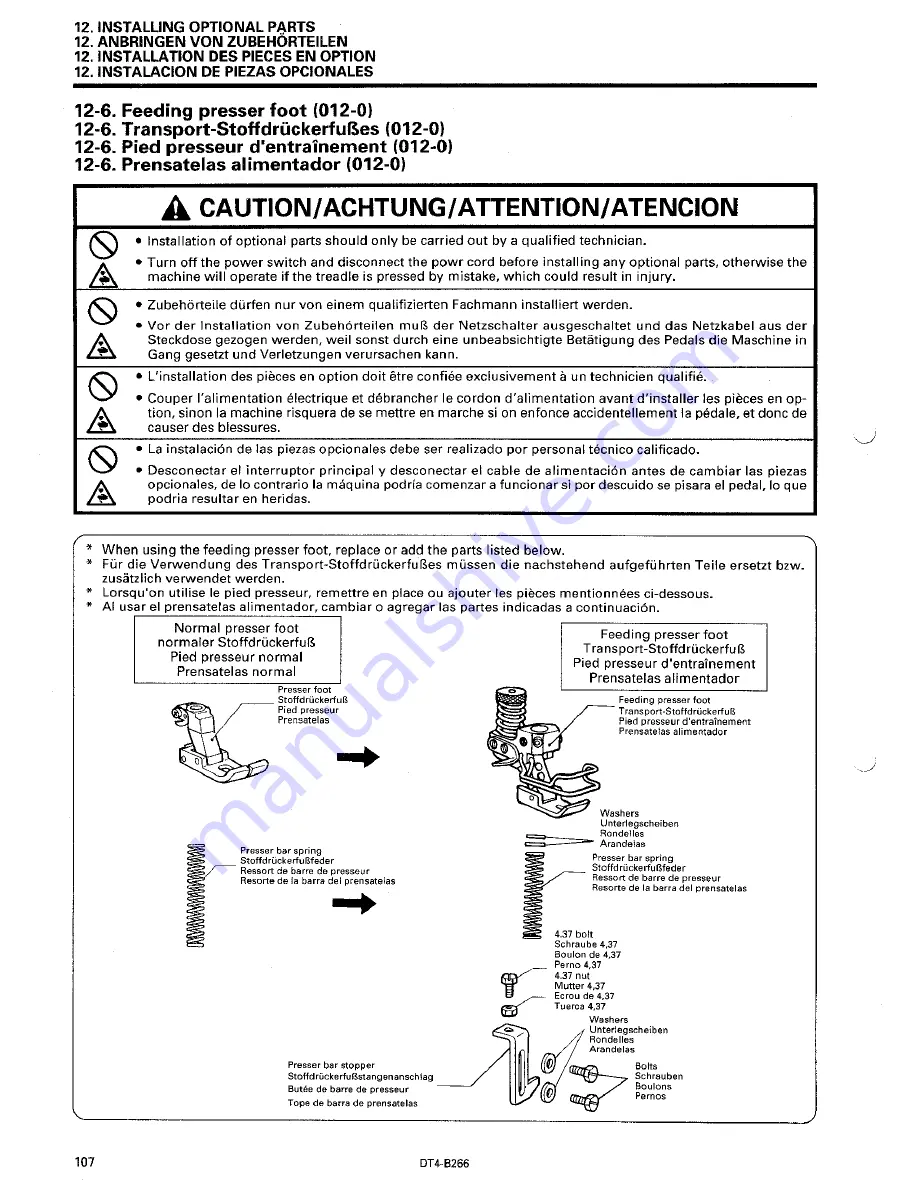 Brother DT4-B266 Instruction Manual Download Page 122