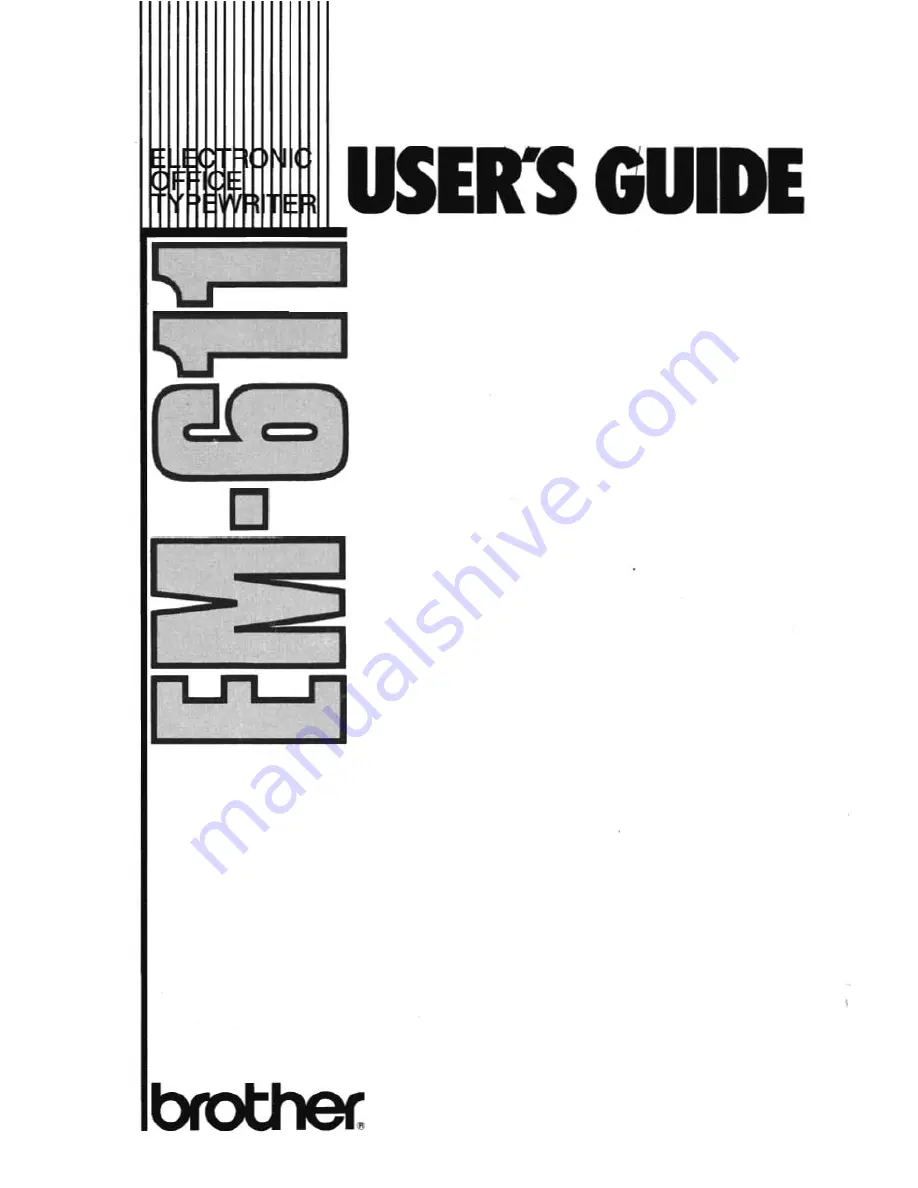 Brother EM-611 User Manual Download Page 1