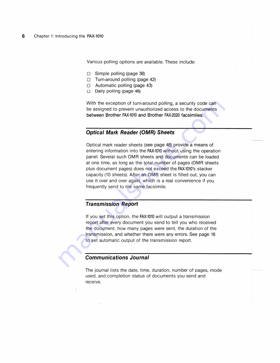 Brother FAX-1010 User Manual Download Page 16