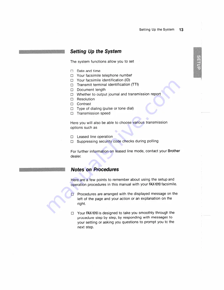 Brother FAX-1010 User Manual Download Page 23