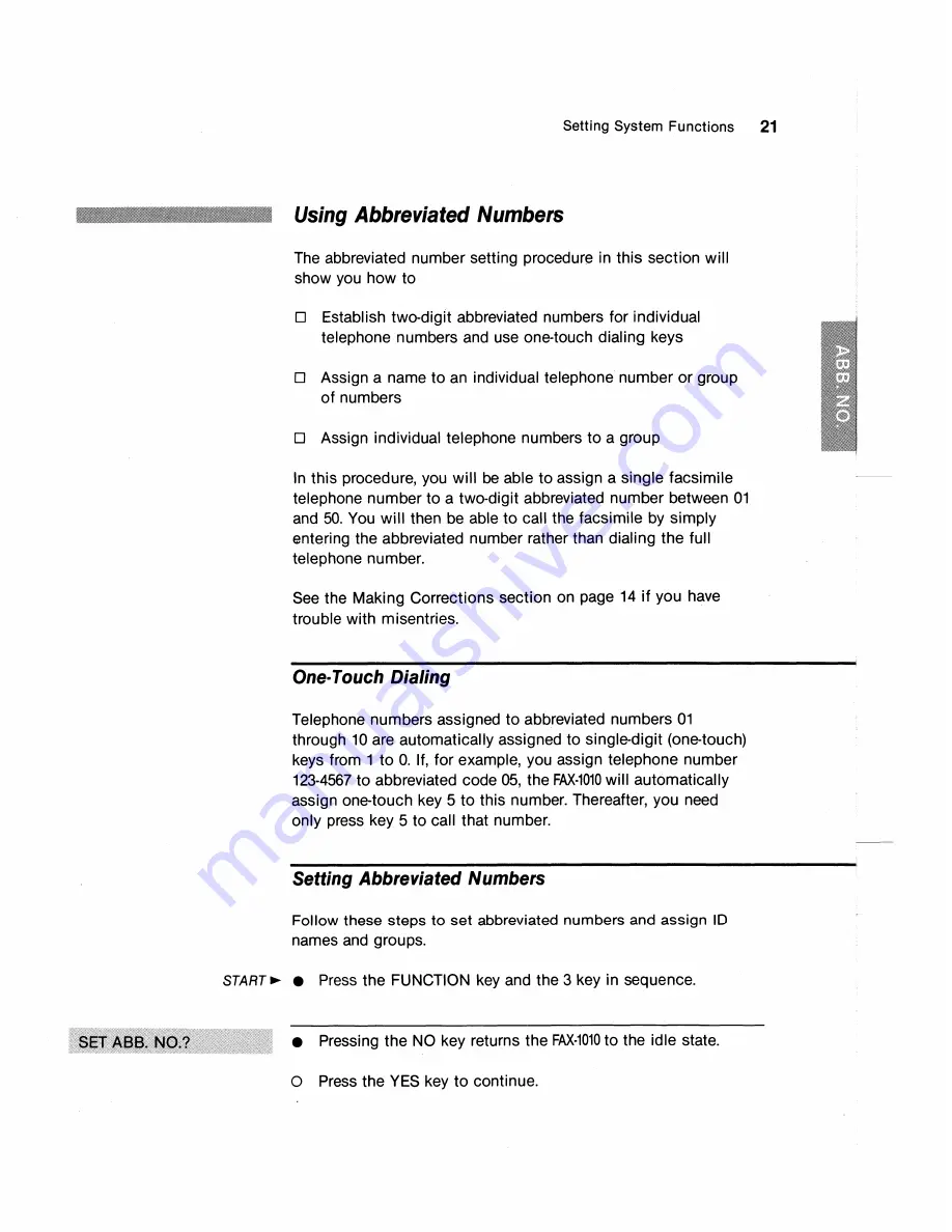 Brother FAX-1010 User Manual Download Page 31