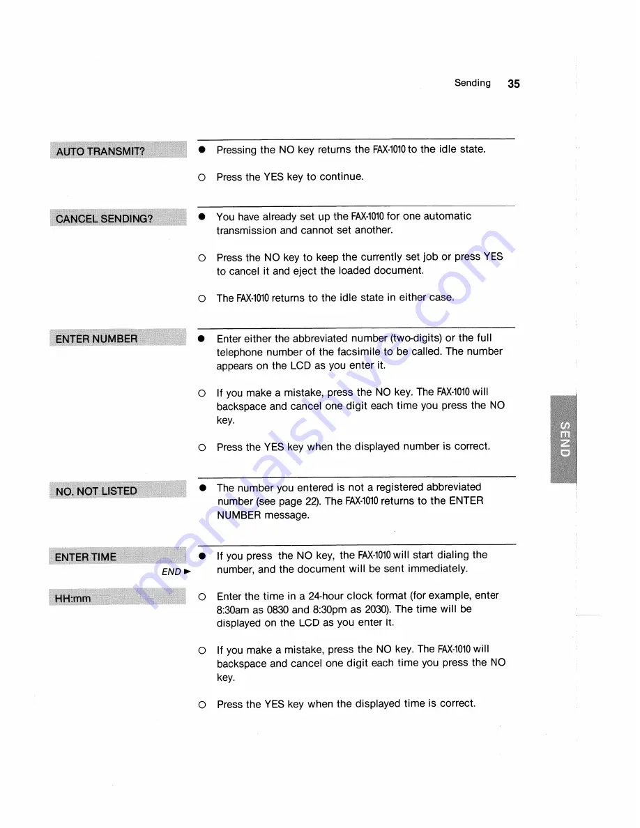 Brother FAX-1010 User Manual Download Page 45