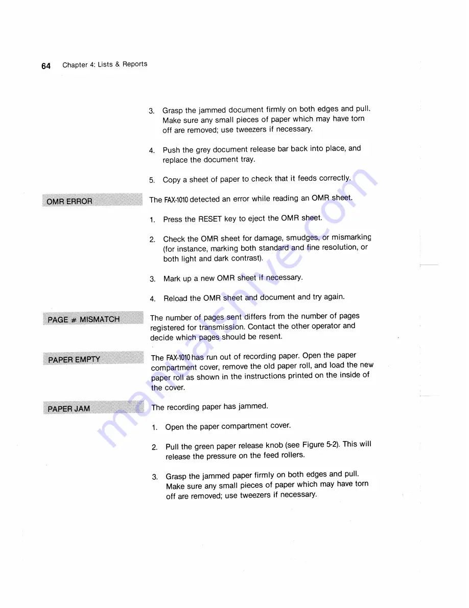 Brother FAX-1010 User Manual Download Page 74