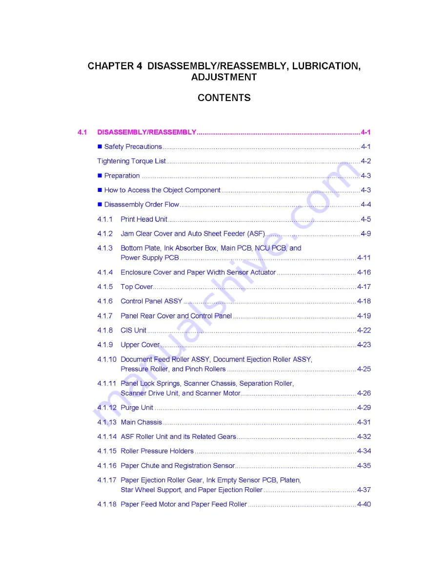 Brother FAX-1800C Service Manual Download Page 38