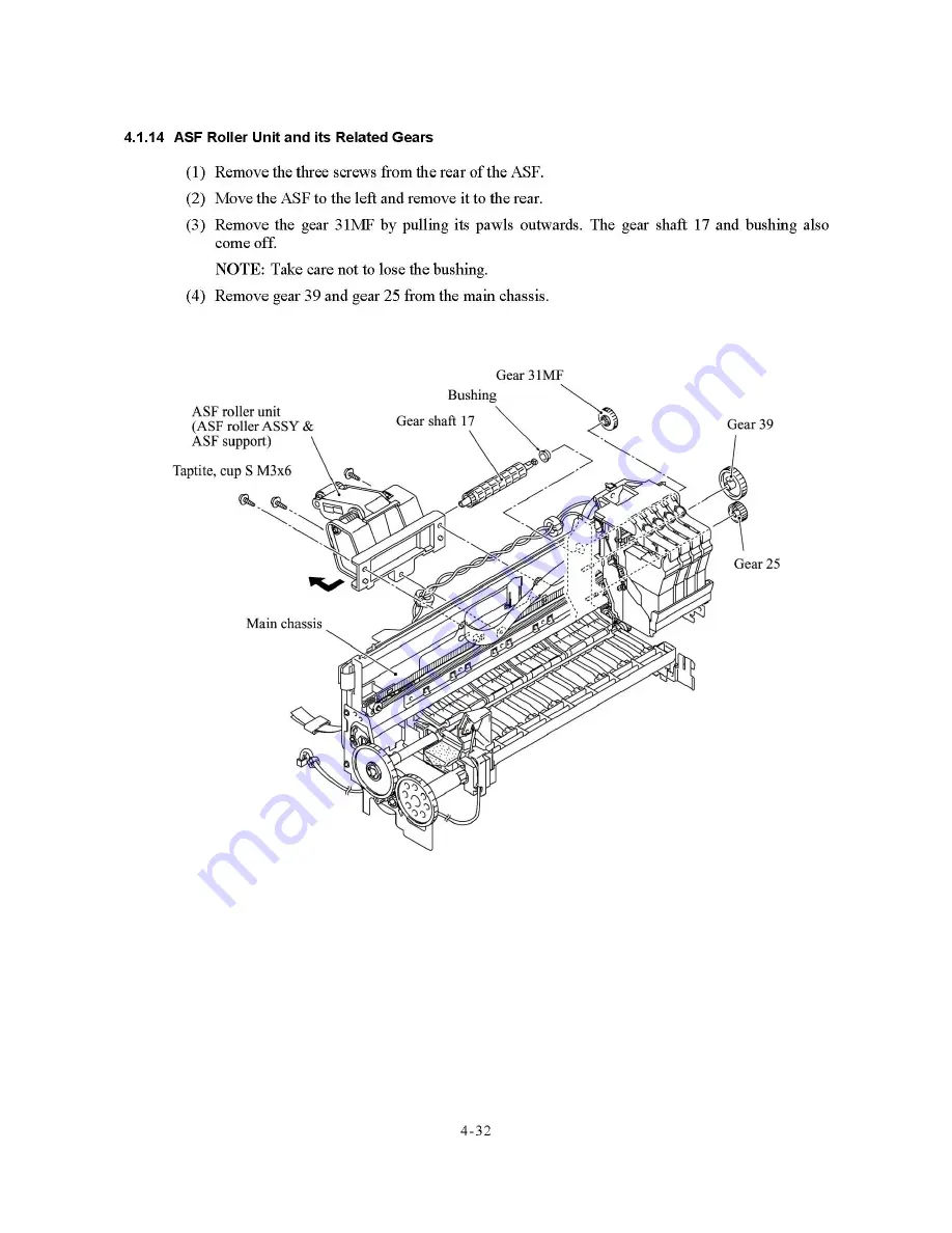 Brother FAX-1800C Service Manual Download Page 71