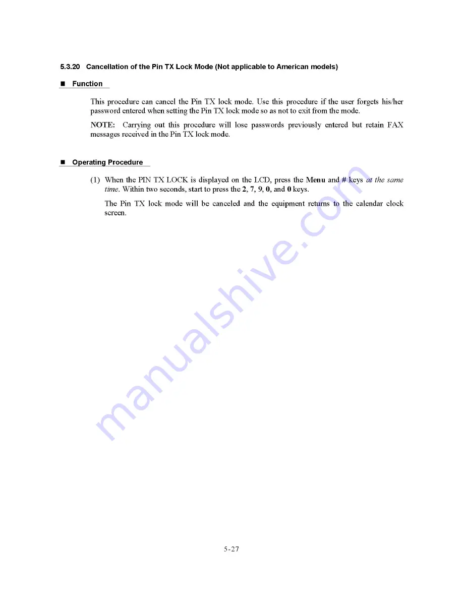 Brother FAX-1800C Service Manual Download Page 125