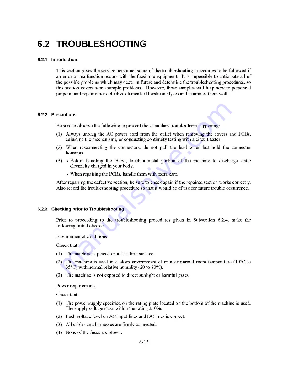 Brother FAX-1800C Service Manual Download Page 141