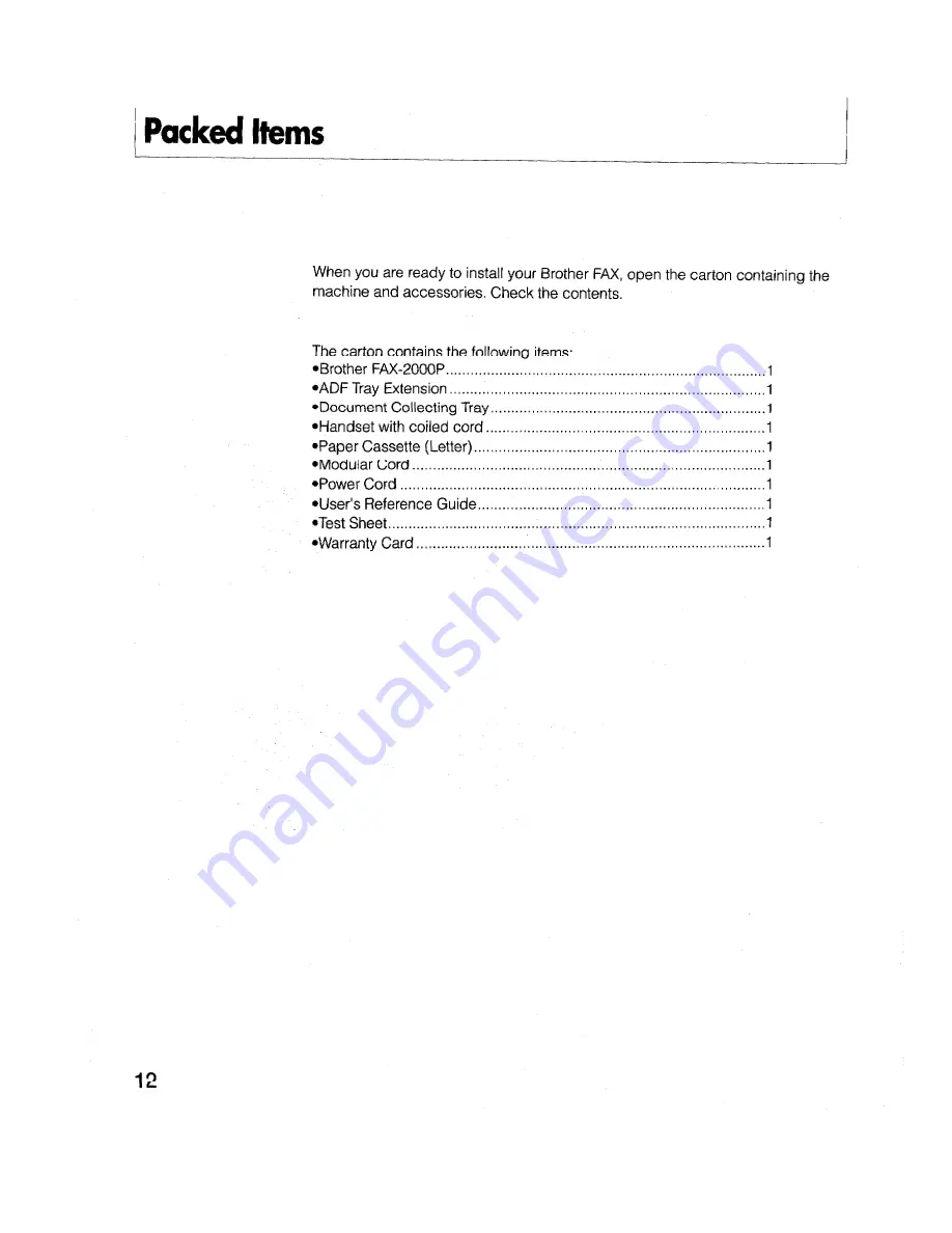 Brother FAX-2000P User Reference Manual Download Page 24