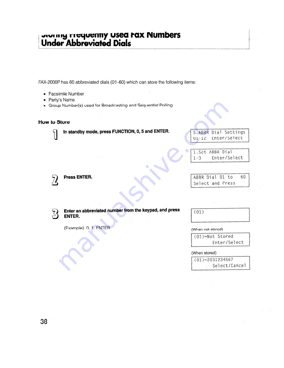 Brother FAX-2000P User Reference Manual Download Page 50