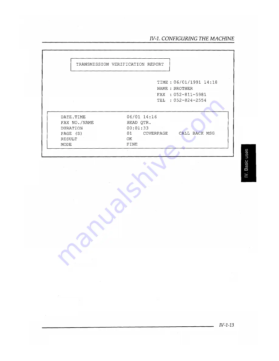 Brother FAX-400 Owner'S Manual Download Page 61