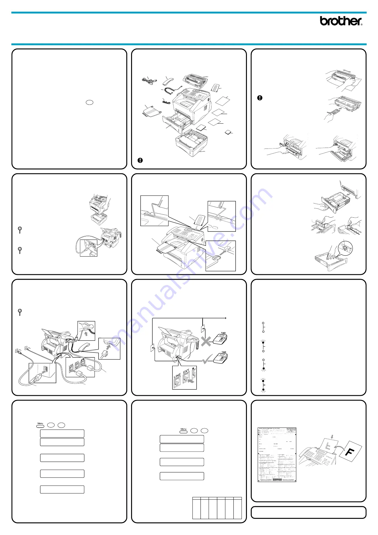 Brother FAX-5750e Quick Setup Manual Download Page 1