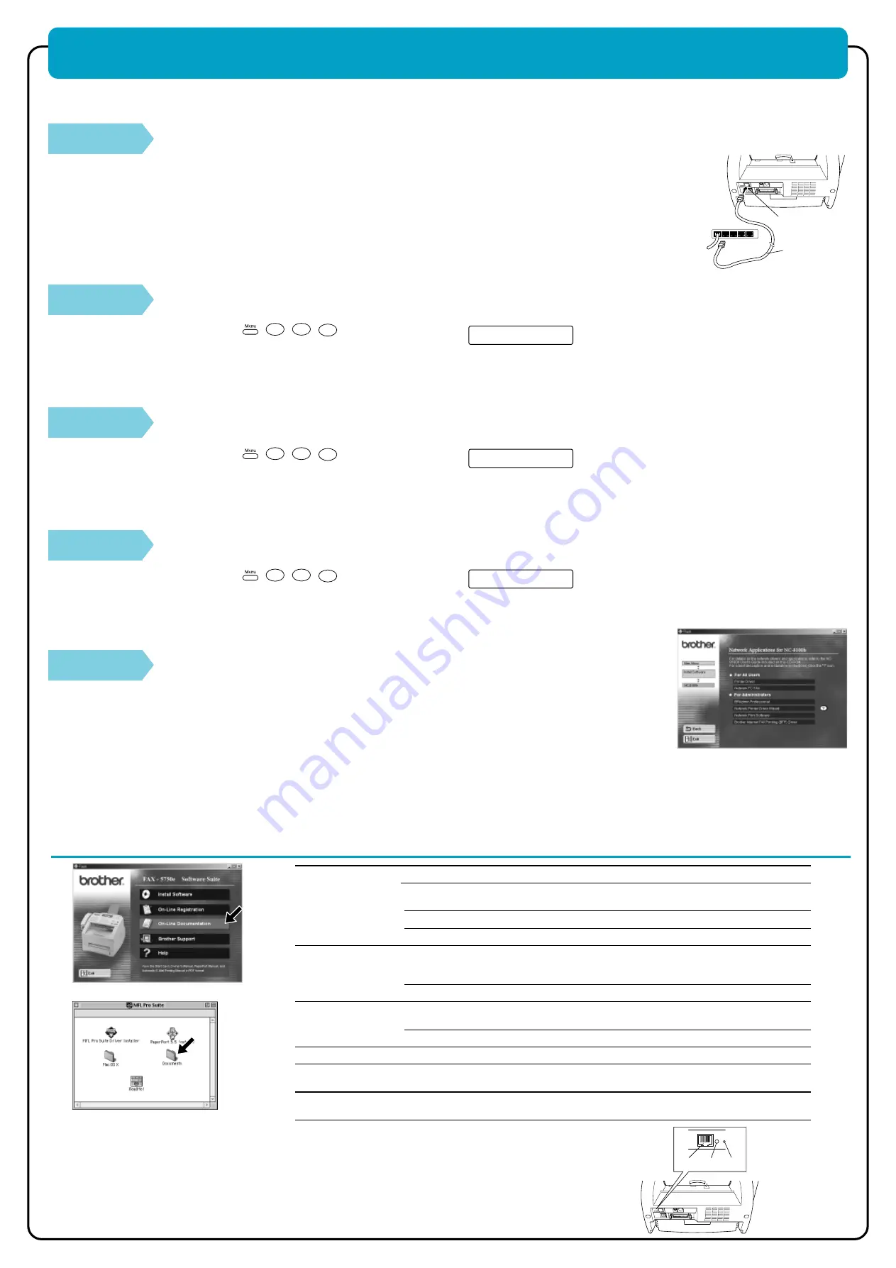 Brother FAX-5750e Quick Setup Manual Download Page 6