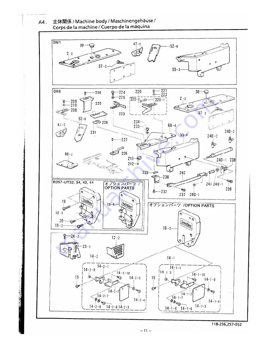 Brother FD3-B256 Parts Manual Download Page 14