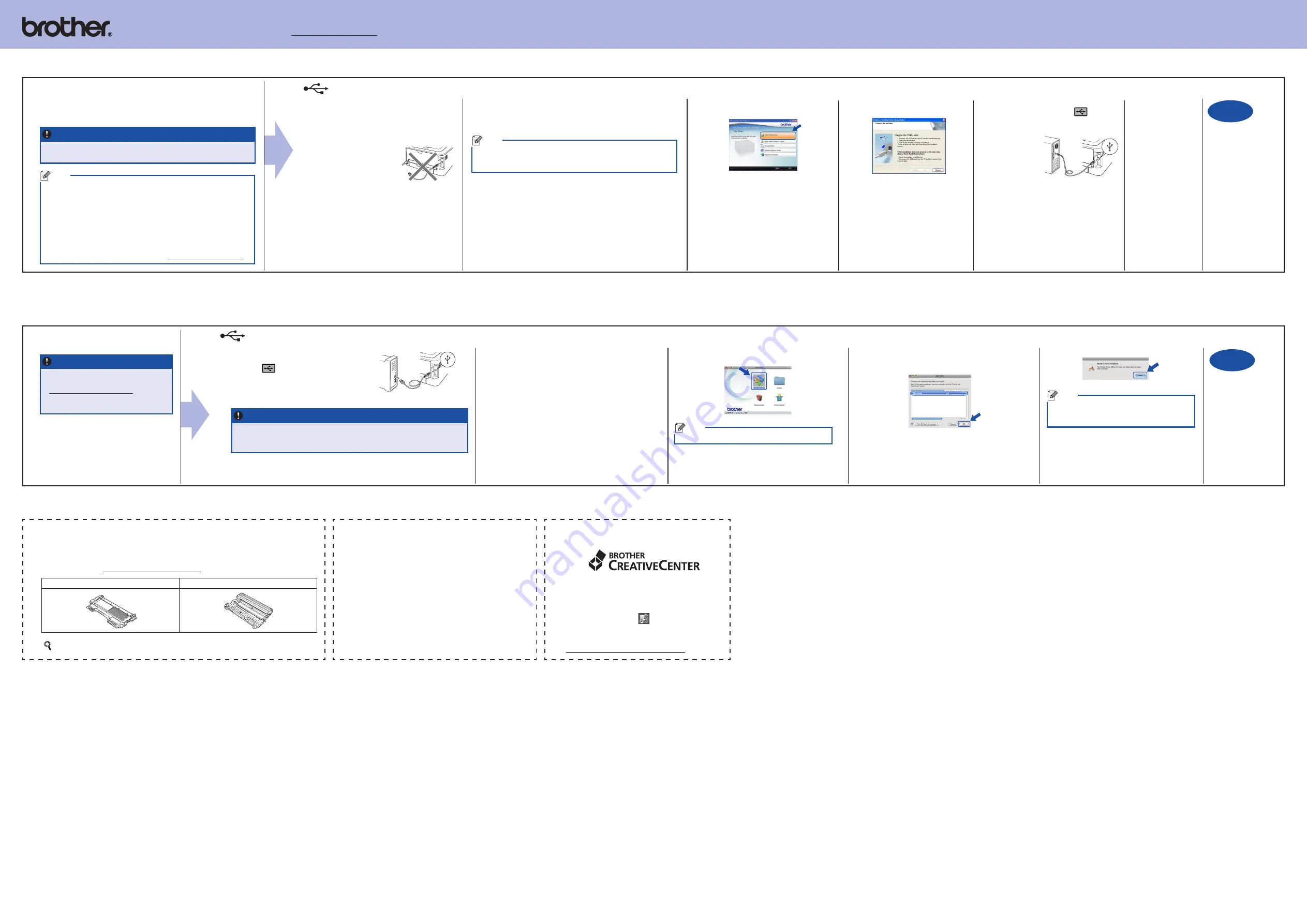 Brother HL-2220 Quick Setup Manual Download Page 2