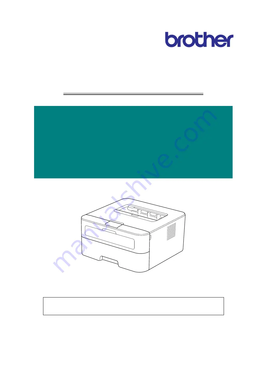 Brother HL-2260 Manual Download Page 1