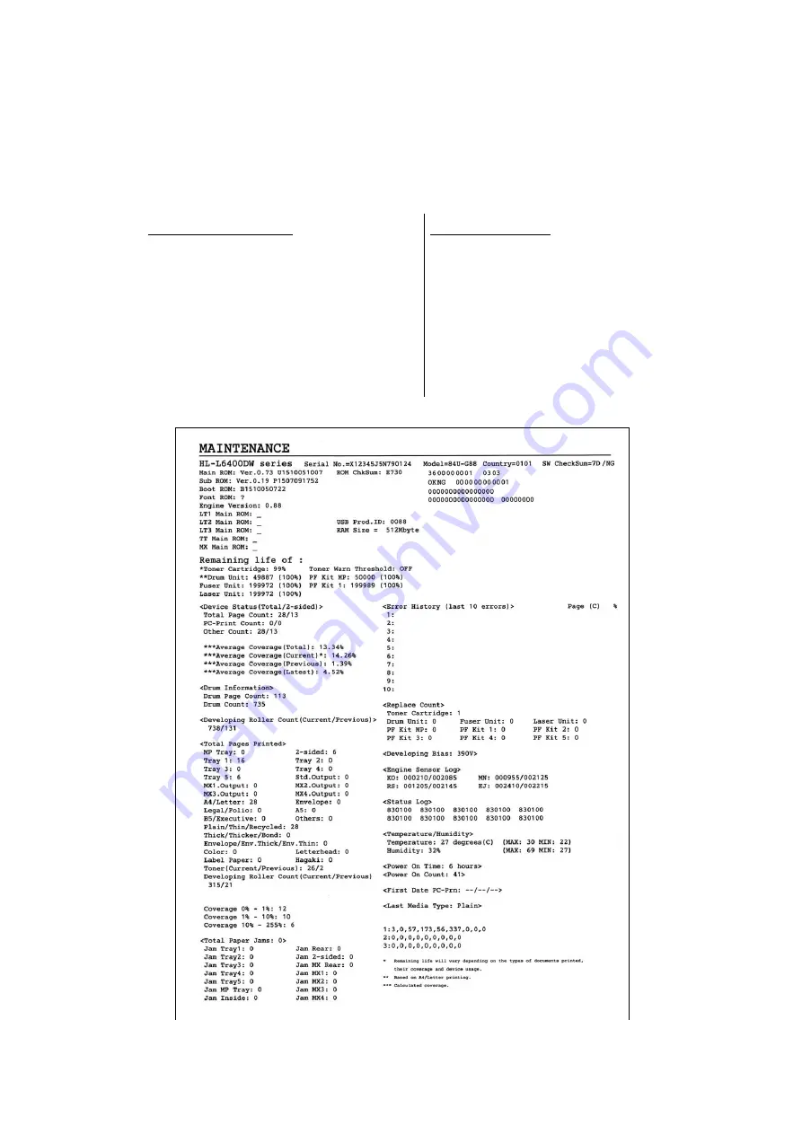 Brother HL-5580D Service Manual Download Page 390