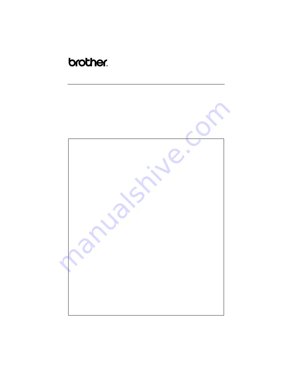 Brother HL-660 Series User Manual Download Page 3