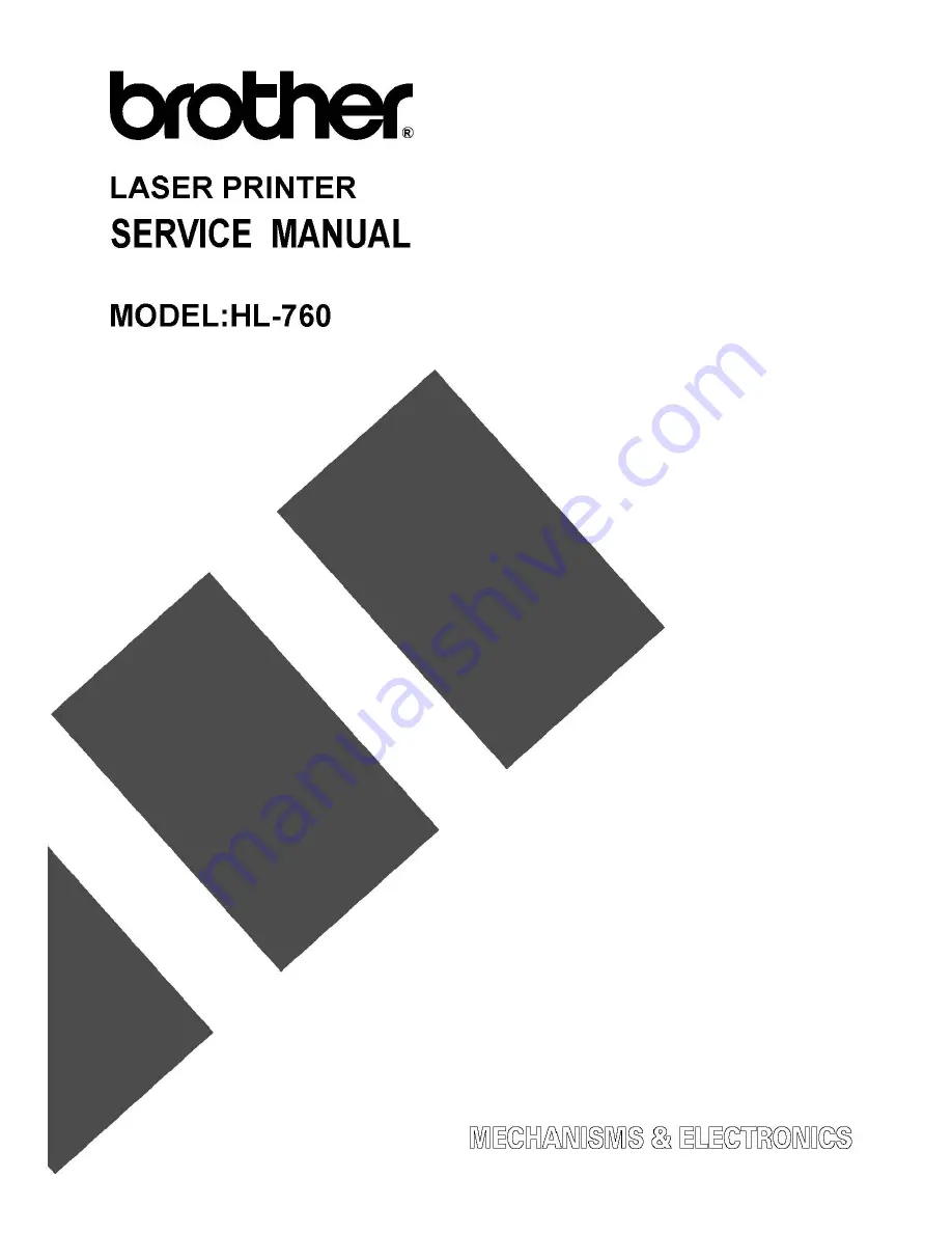 Brother HL 760 - B/W Laser Printer Скачать руководство пользователя страница 1