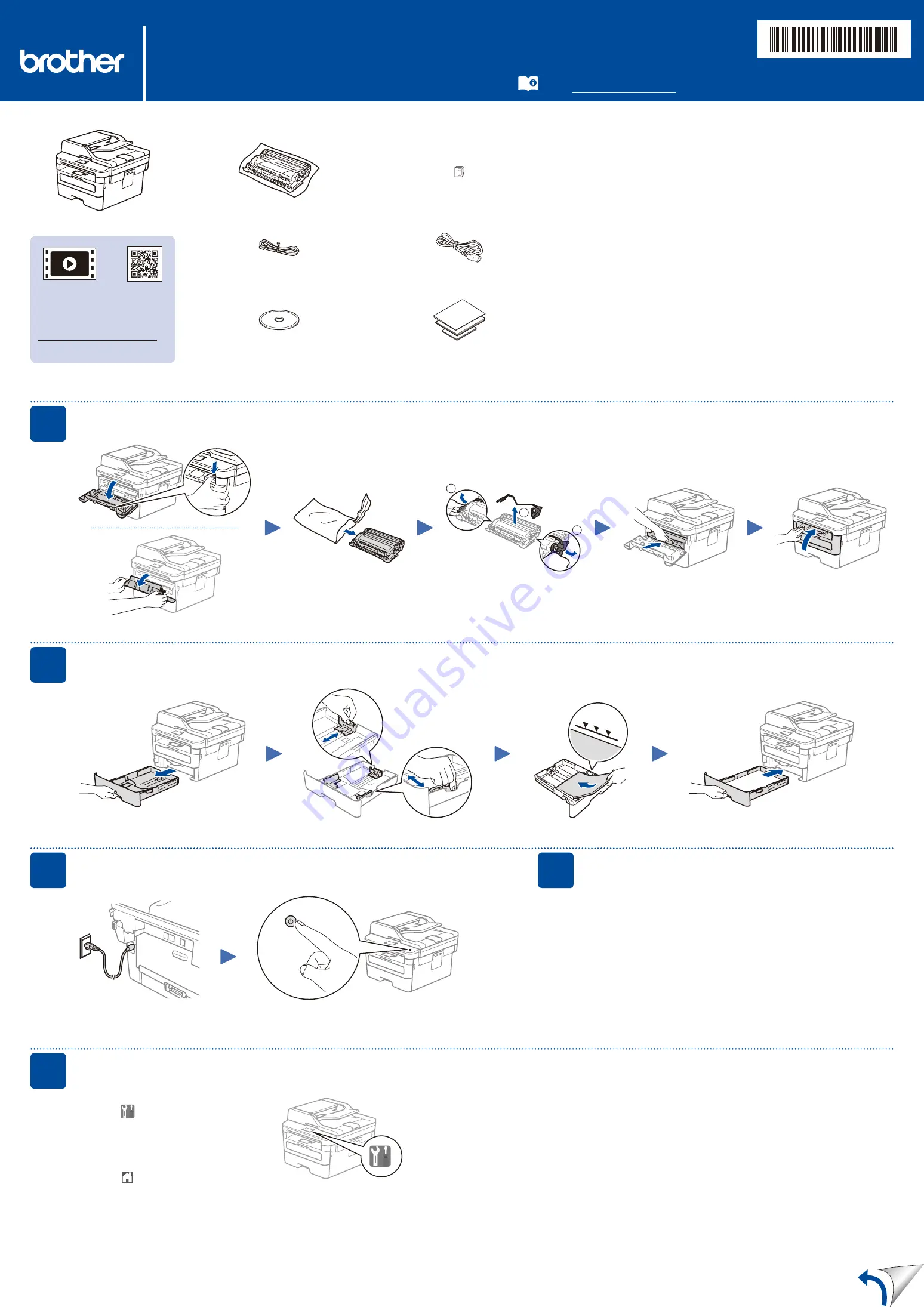 Brother HL-L2395DW Quick Setup Manual Download Page 1