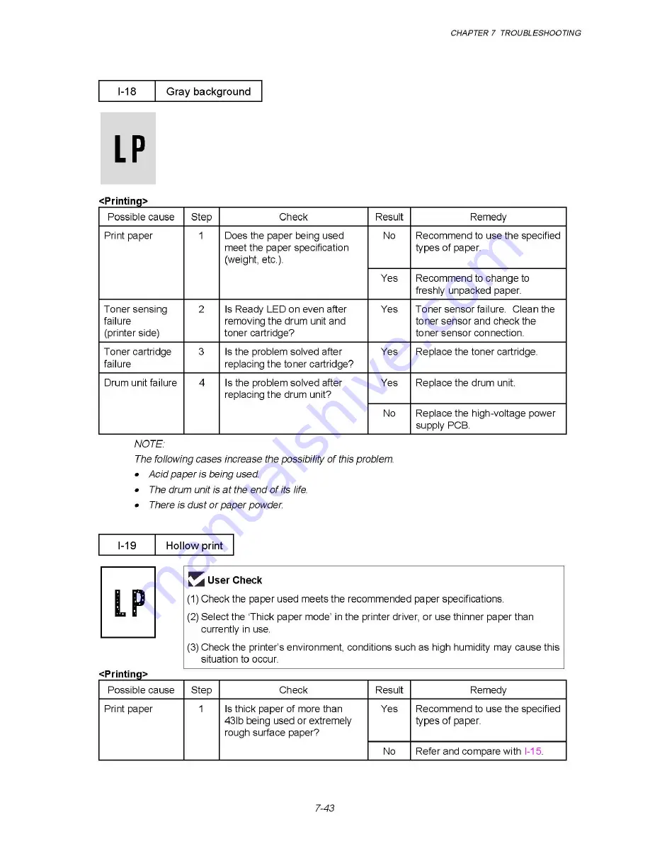 Brother HL-P2500 Service Manual Download Page 182