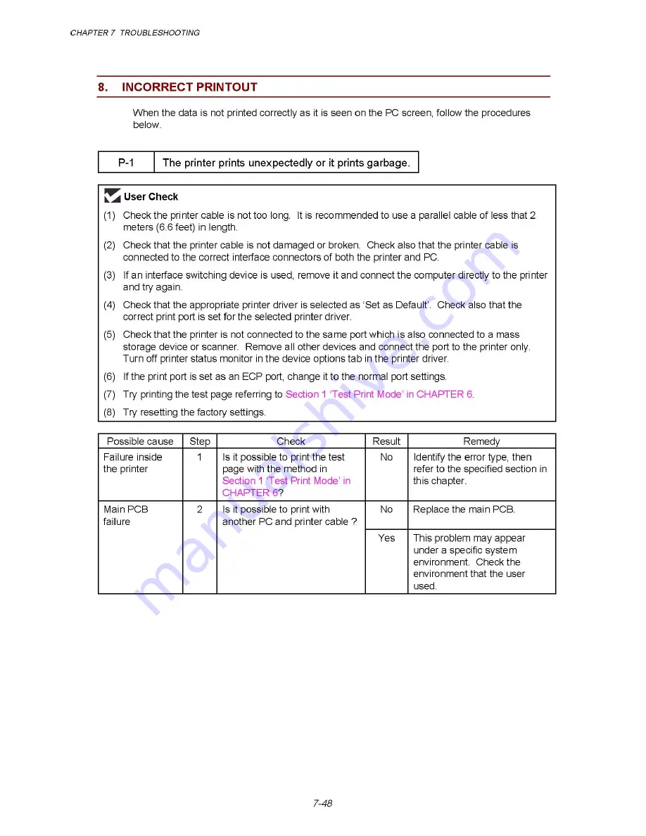 Brother HL-P2500 Service Manual Download Page 187