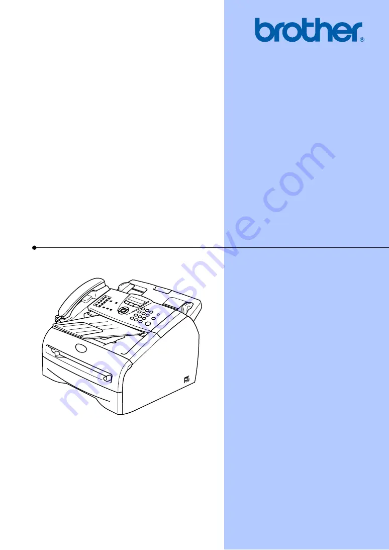 Brother Intelli FAX-2820 User Manual Download Page 1