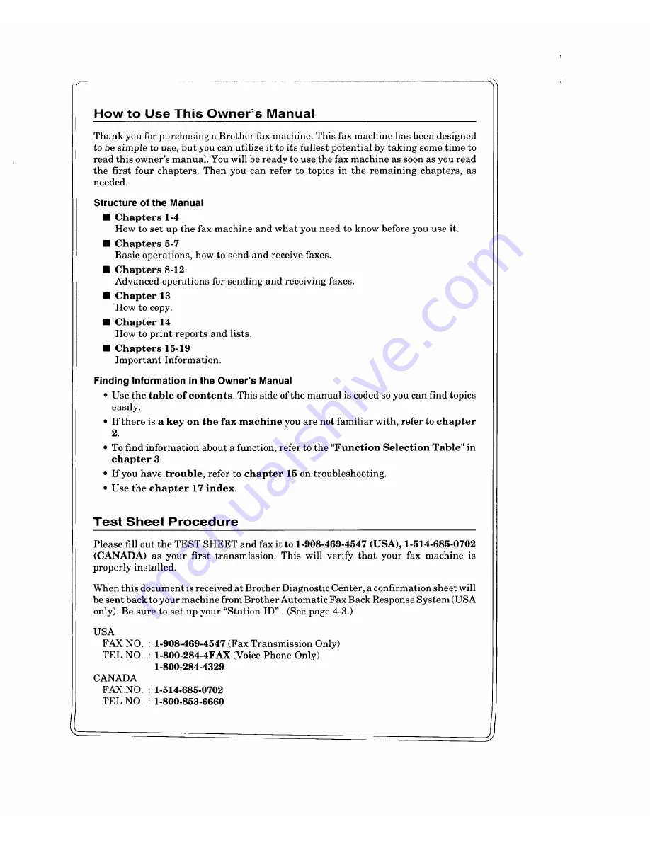 Brother IntelliFAX 1450MC Owner'S Manual Download Page 10