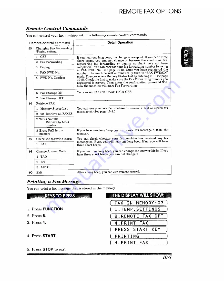 Brother IntelliFAX 1450MC Owner'S Manual Download Page 105