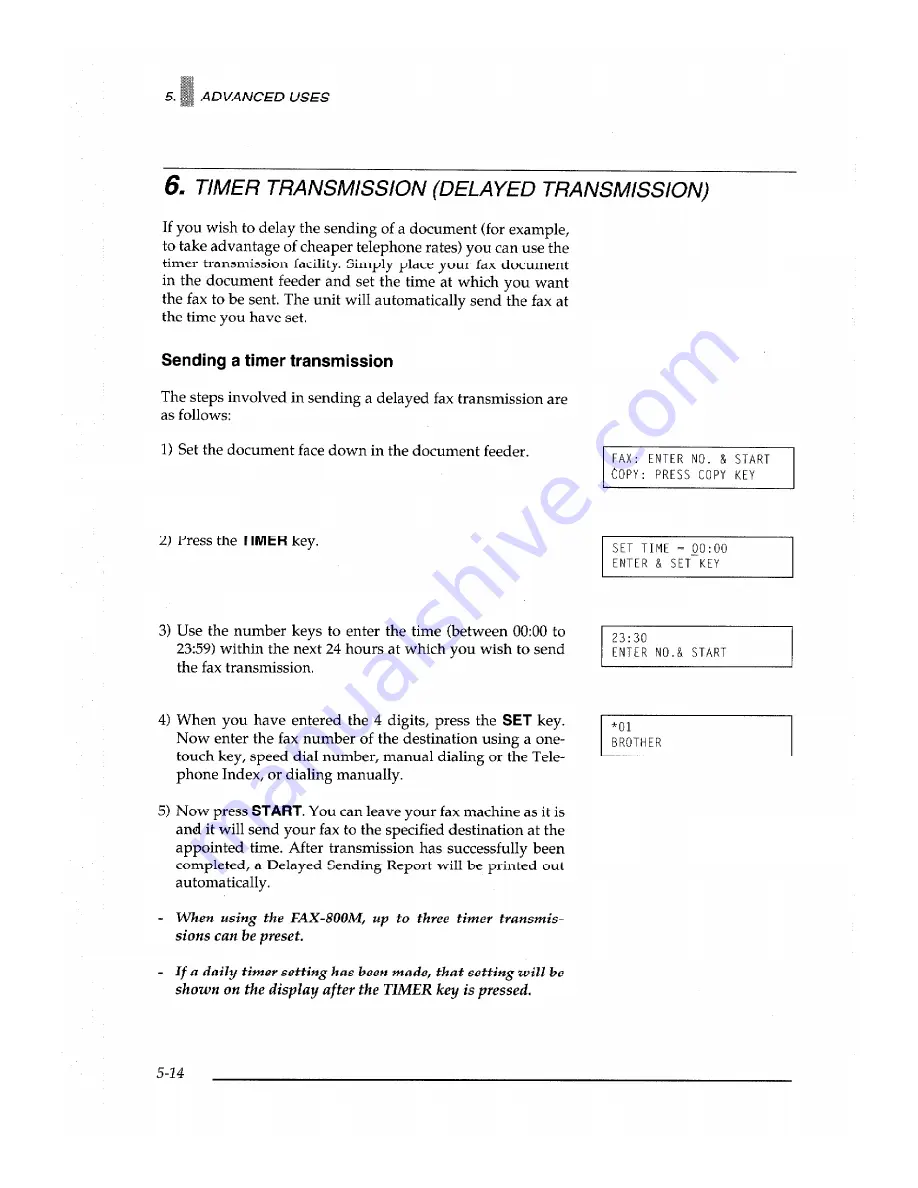 Brother IntelliFAX 1500M Owner'S Manual Download Page 94