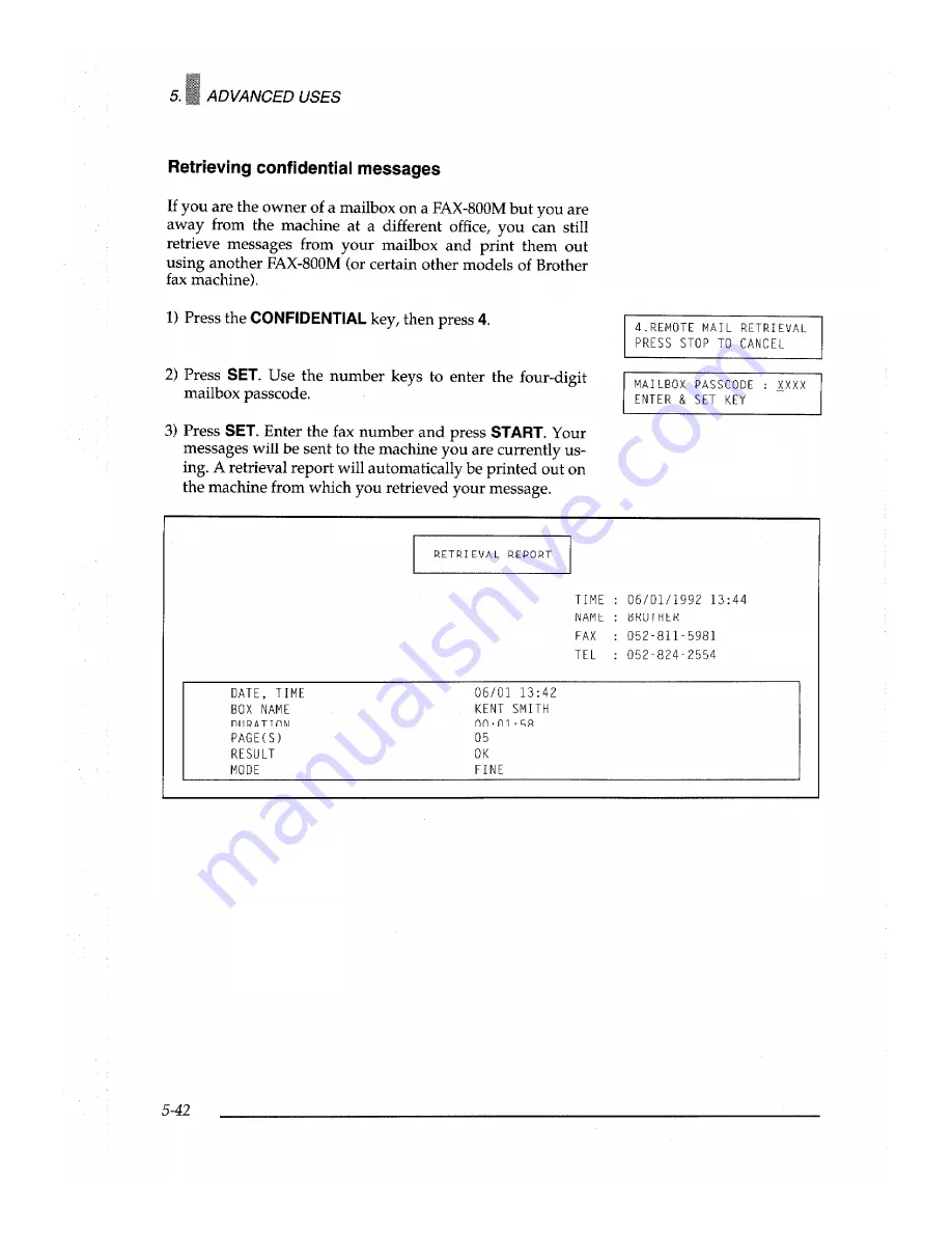 Brother IntelliFAX 1500M Owner'S Manual Download Page 122