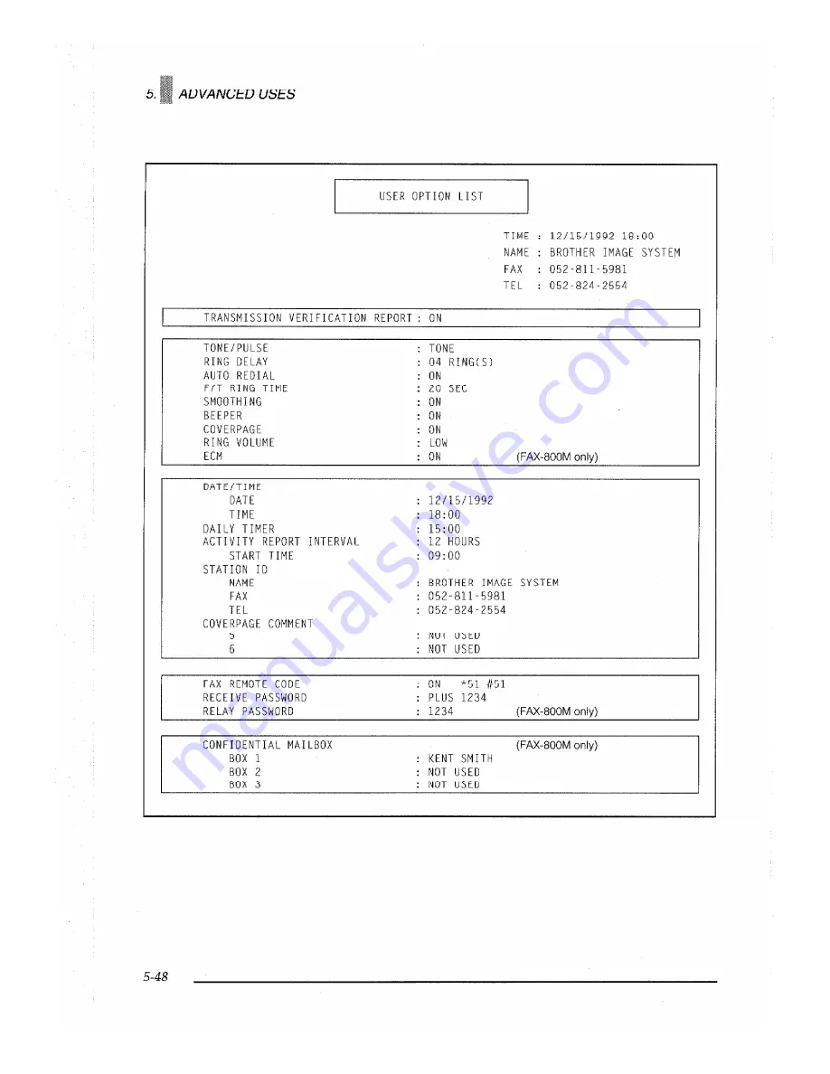 Brother IntelliFAX 1500M Owner'S Manual Download Page 128