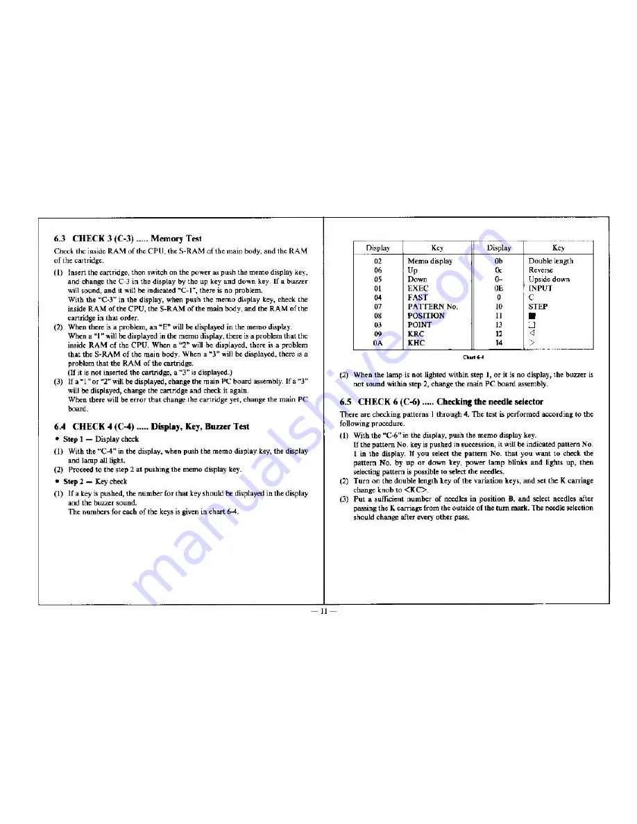 Brother KH-900 Service Manual Download Page 13