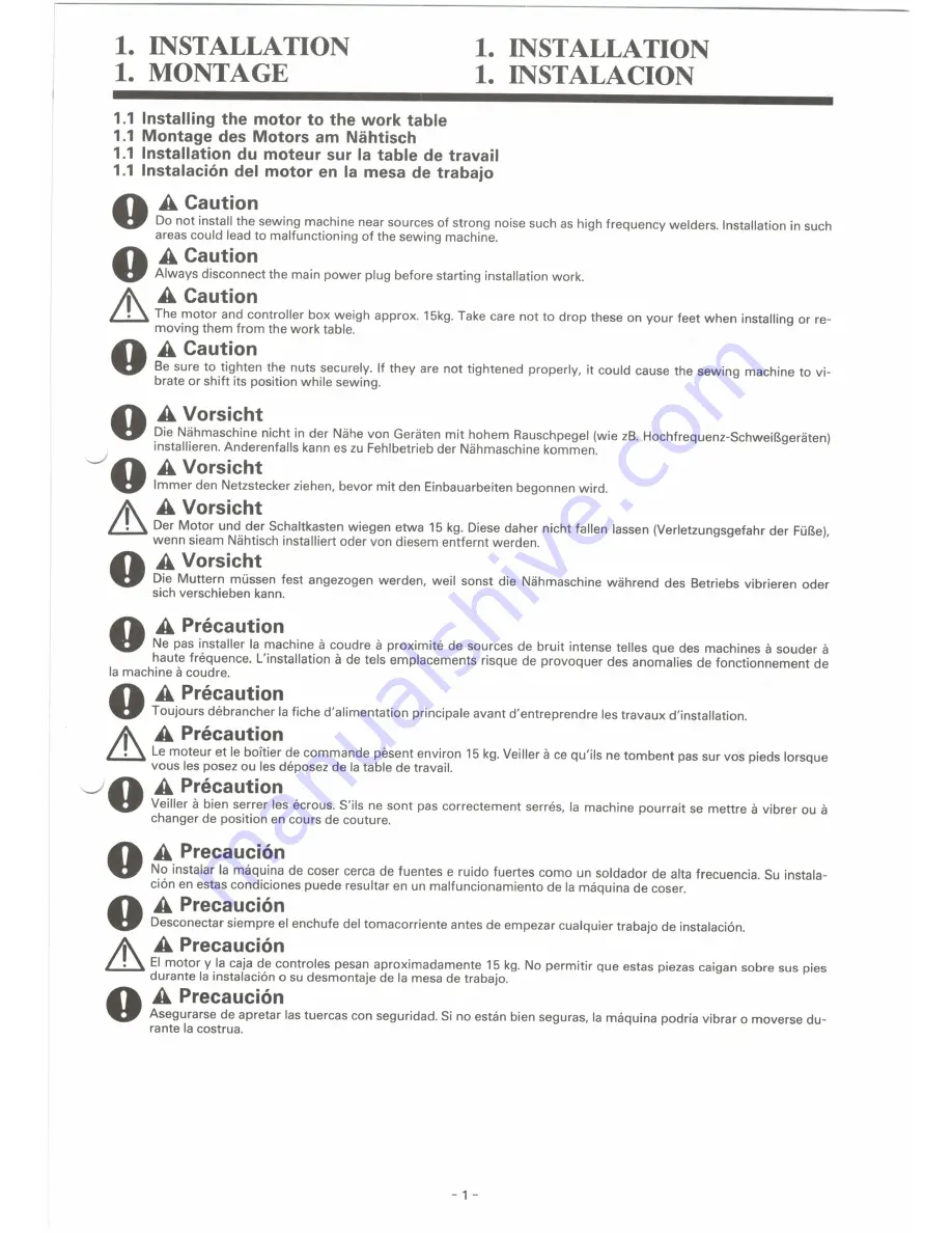 Brother MD-601 Instruction Manual Download Page 13