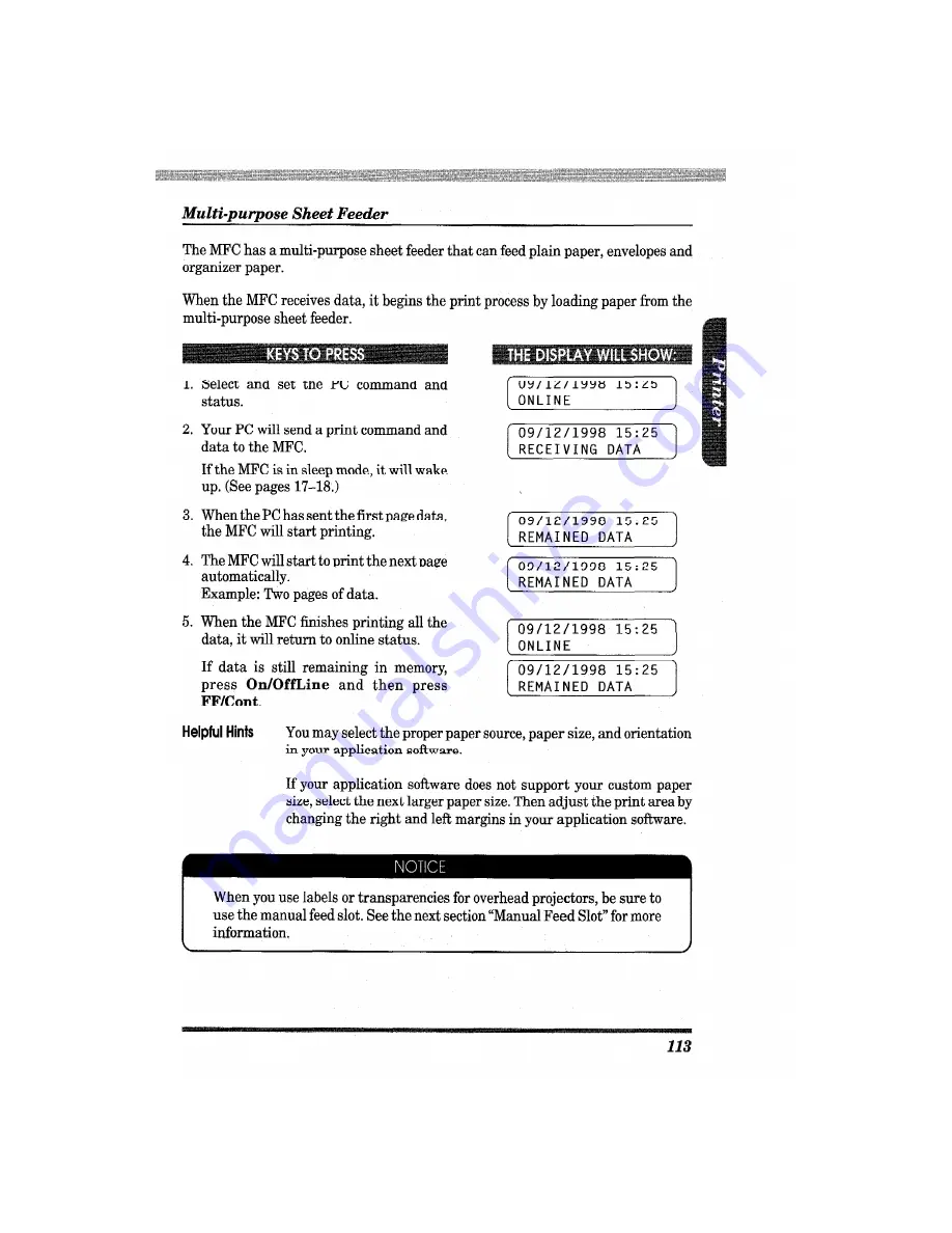 Brother MFC-4550 PLUS User Manual Download Page 125