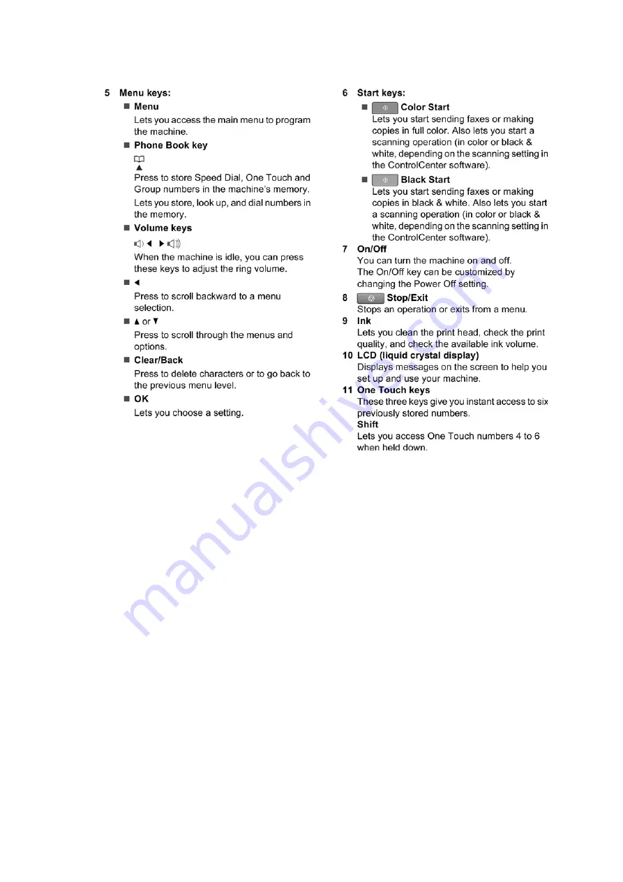 Brother MFC 5490CN - Color Inkjet - All-in-One Service Manual Download Page 19