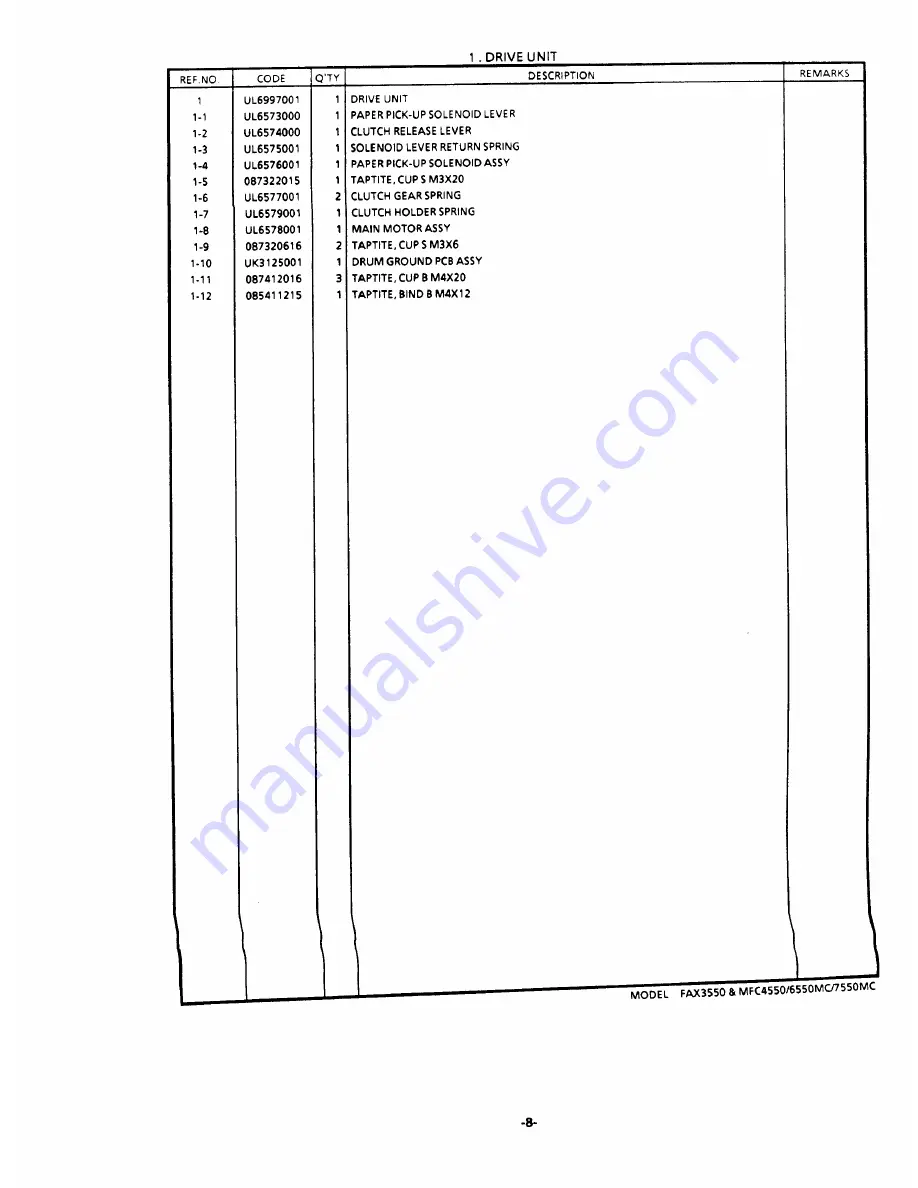 Brother MFC-6550MC Parts Reference List Download Page 11