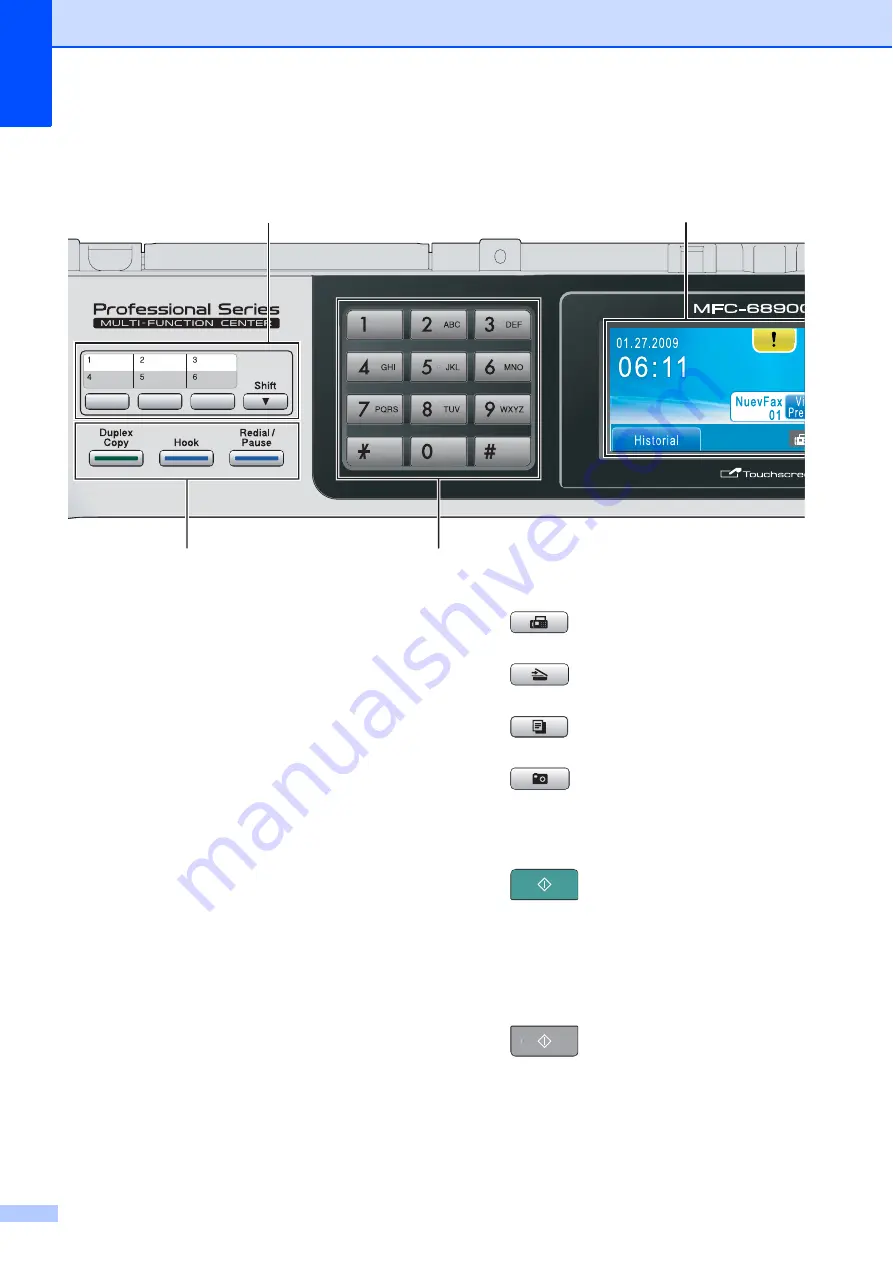 Brother MFC-6890CDW - Color Inkjet - All-in-One (Spanish) Guía Del Usuario Download Page 22