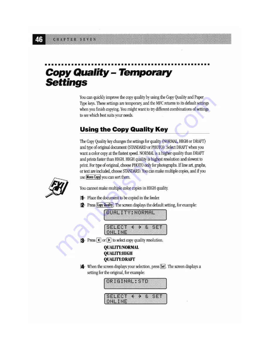 Brother MFC-7000FC User Manual Download Page 54